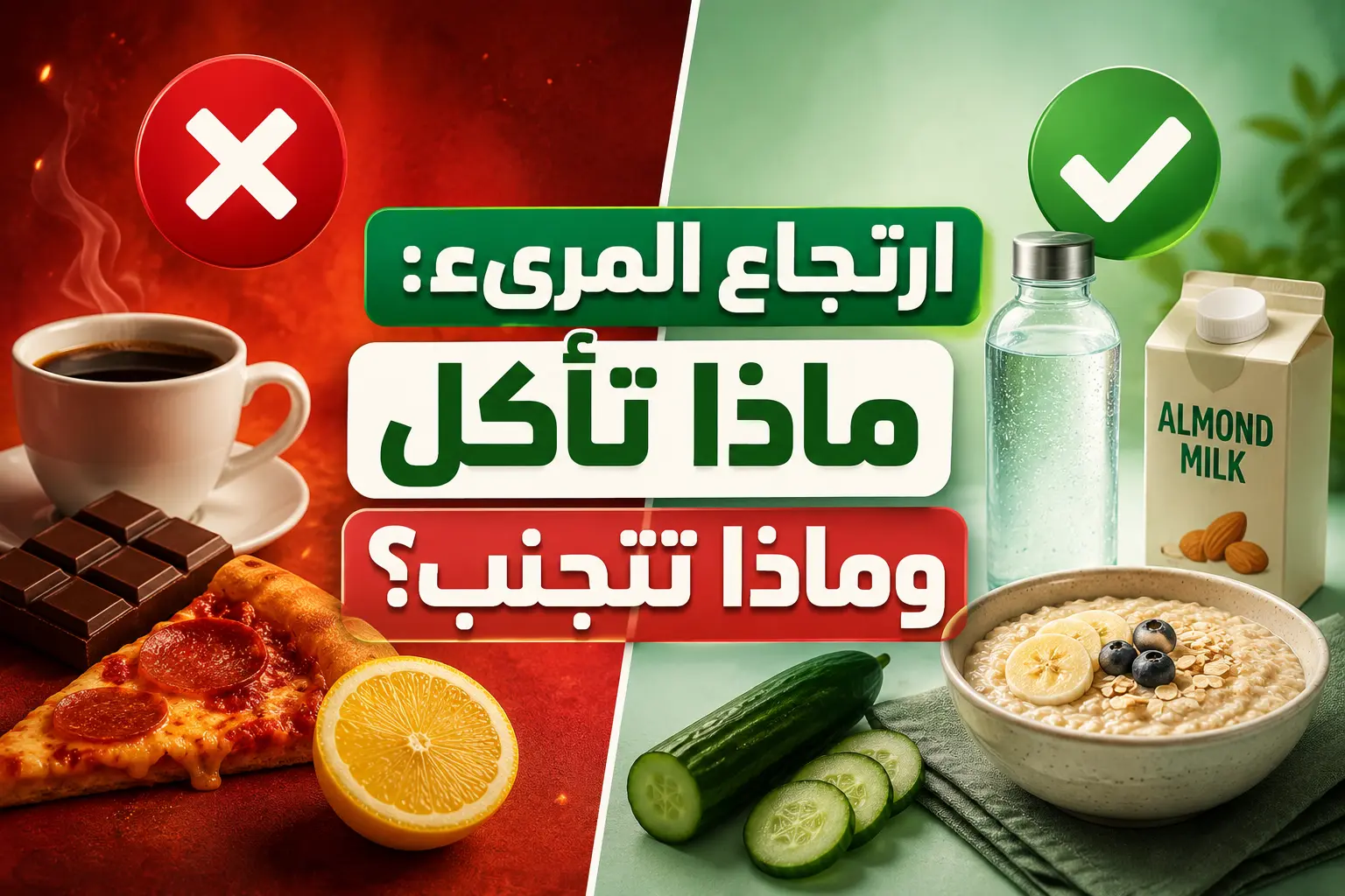 قائمة الأطعمة المسموحة والممنوعة لمرضى ارتجاع المريء