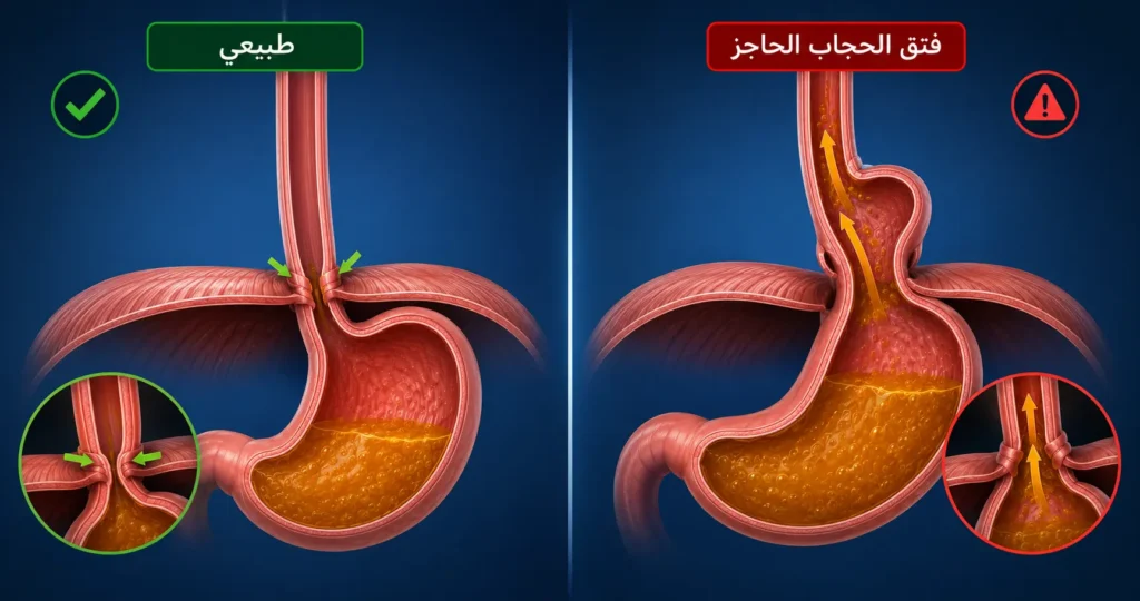 فتق الحجاب الحاجز من أسباب ارتجاع المريء