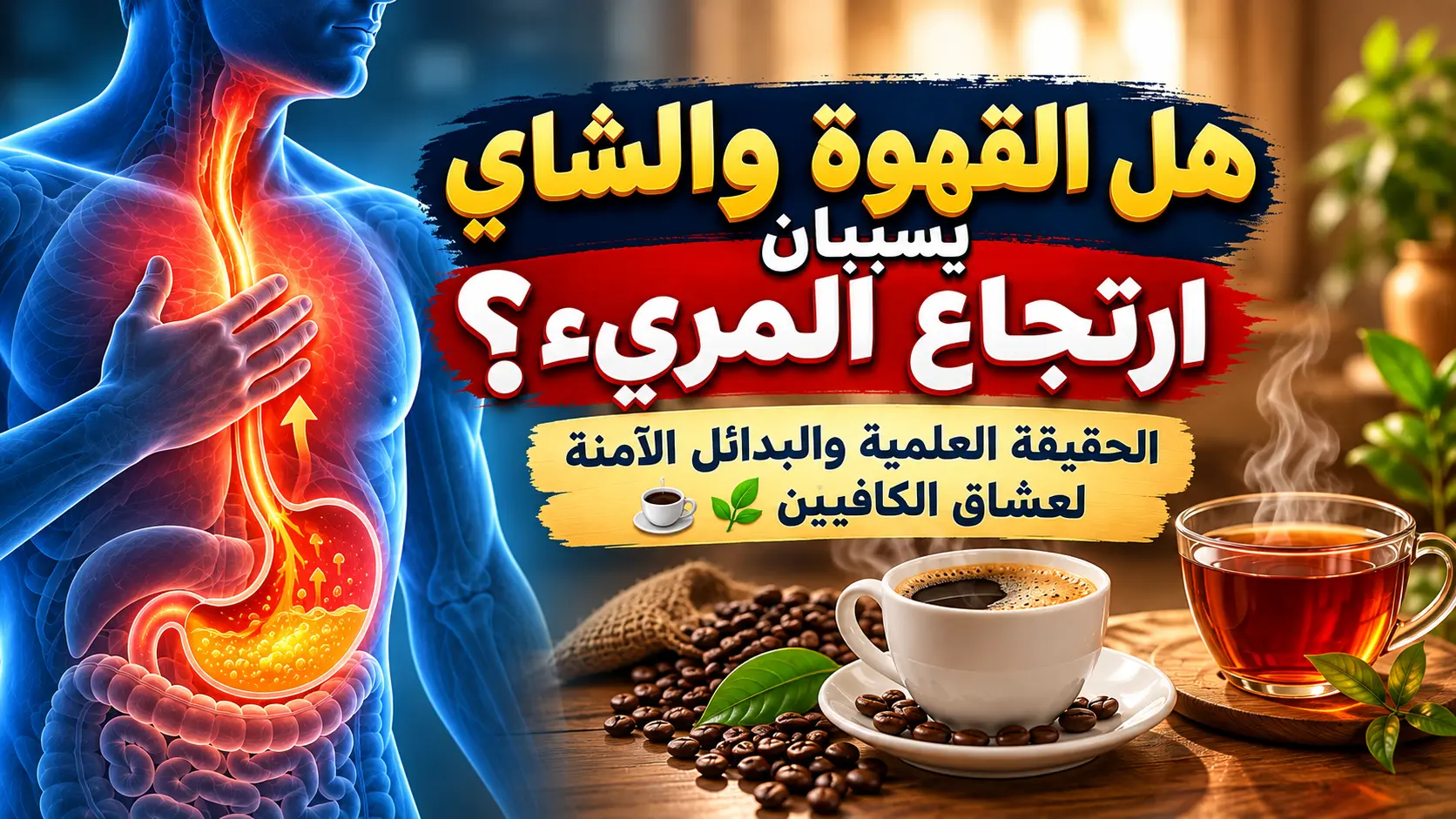 هل القهوة والشاي يسببان ارتجاع المريء والبدائل الآمنة