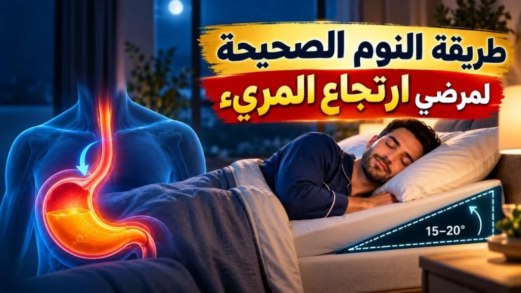 طريقة النوم الصحيحة لمريض ارتجاع المريء