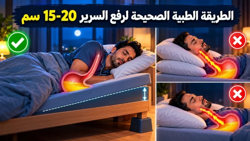 طريقة النوم الصحيحة لمريض ارتجاع المريء